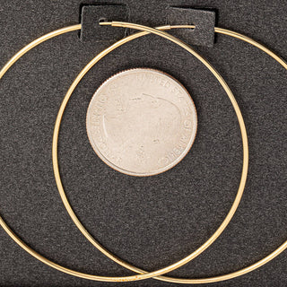 Secret Box Secret Box Skinny 60Mm Hoop Earrings: WG