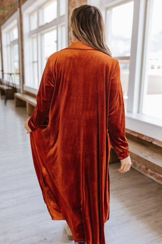 Adelina Long Velvet Cardigan | S-2XL: Yellow / M