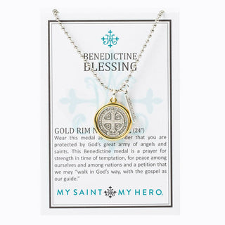 Benedictine Gold Rim Necklace