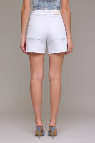 White 5" Inseam High Rise Shorts