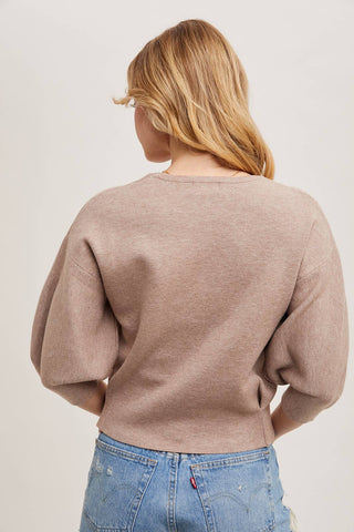 Latte 3/4 Sleeve Sweater