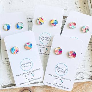 Stud Earrings: Confetti Splash