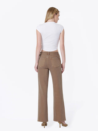Mocha Slim Wide Leg Jeans