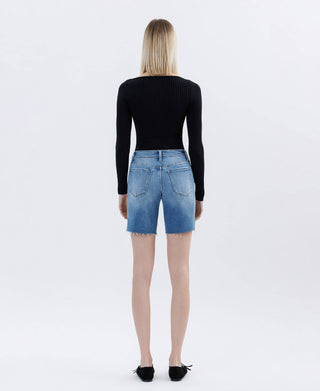 High Rise Bermuda Shorts