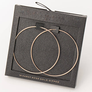 Secret Box Secret Box Skinny 60Mm Hoop Earrings: WG