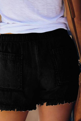 Draw String Denim Shorts