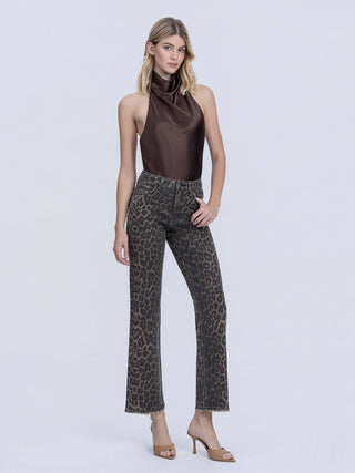 Leopard Slim Leg Jeans