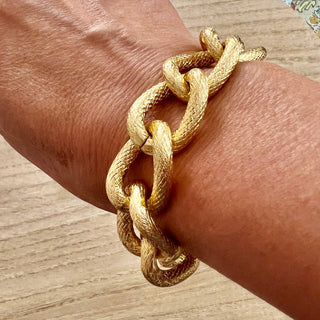 Loud Luxe- glam aluminum gold chain bracelet