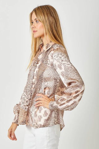Muted Print Blouse
