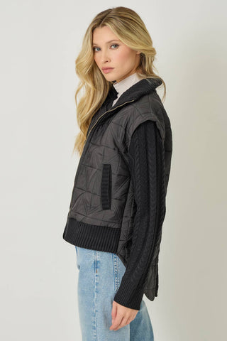 Black Mixed Media Jacket