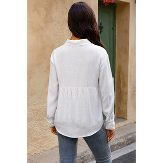 White Down Loose Blouse