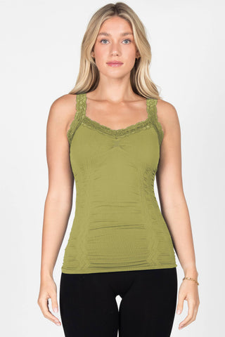 Seamless Laced Camisole Corset: Ivory