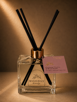 Cashmere Vanilla & Warm Amber Luxury Reed Diffuser