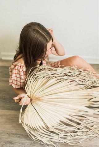 3ft. JUMBO Sun-Dried Wild Untouched Palm Leaf Wispy Frond
