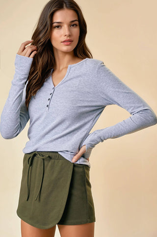 Grey Henley Top