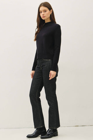 Black Mockneck Sweater