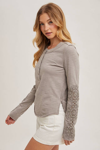 Crochet Patch Sleeve Henley