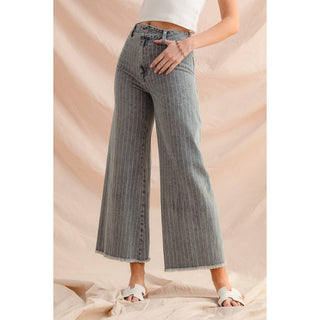 Frayed Hem Denim Pants