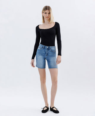 High Rise Bermuda Shorts