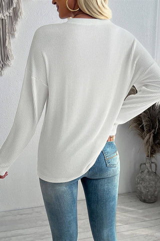 Long Sleeve Cable Knit Top