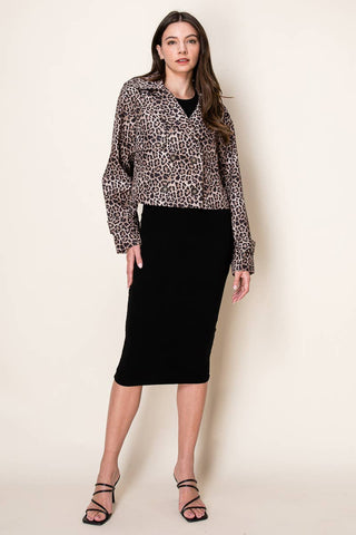 Animal Print Trench Jacket