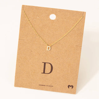 Mini Initial D Necklace: G