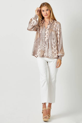 Muted Print Blouse