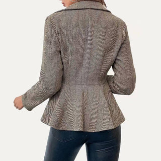 Brown Collared Long Sleeve Blazer
