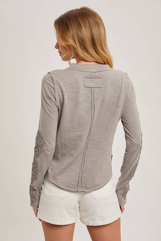 Crochet Patch Sleeve Henley