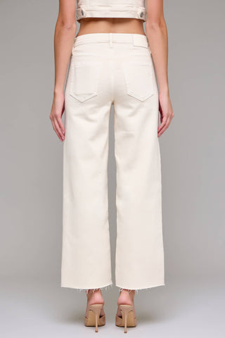 Ivory Crop Jeans