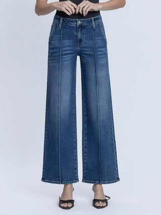 Pintuck Wideleg Lovervet Jeans