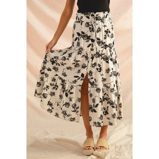Floral Print Boho Skirt