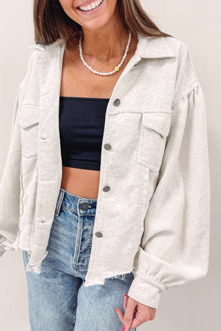 Light Grey Snap Jacket