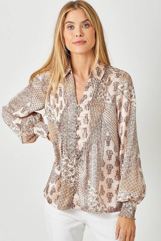 Muted Print Blouse
