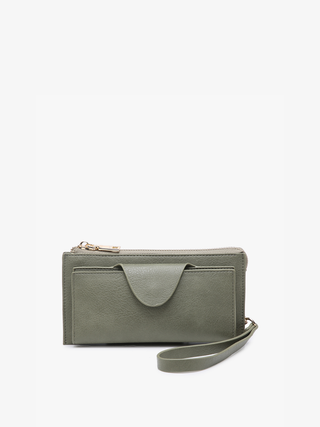Kyla RFID Wallet w/ Snap Closure: Grey