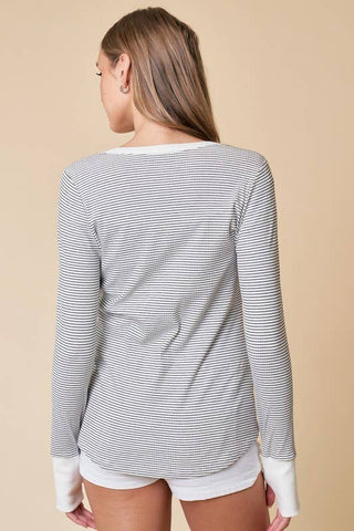 Striped Henley Top