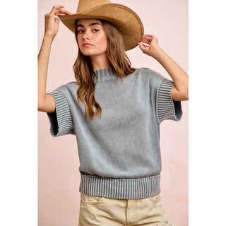 Smoked Grey Ribbed Sweater