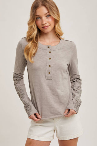 Crochet Patch Sleeve Henley