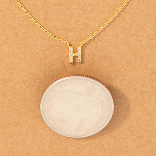 Mini Initial H Necklace: S