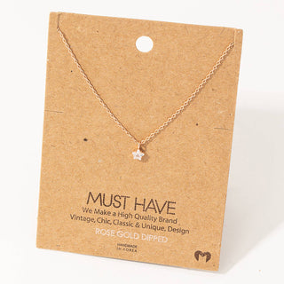 Mini Rhinestone Star Charm Necklace: S