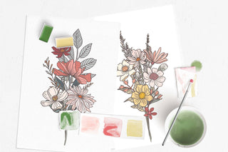 Wildflower Meadow watercolor painting kit
