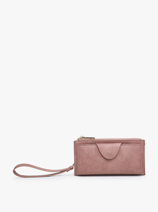 Kyla RFID Wallet w/ Snap Closure: Grey