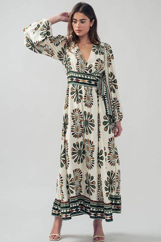 Bohemian Print Maxi Dress