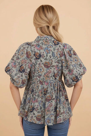 Floral Smocked Blouse