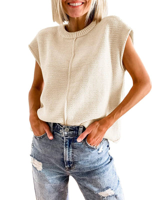 Ivory Sleeveless Sweater