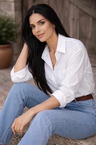 Classic White Button Blouse