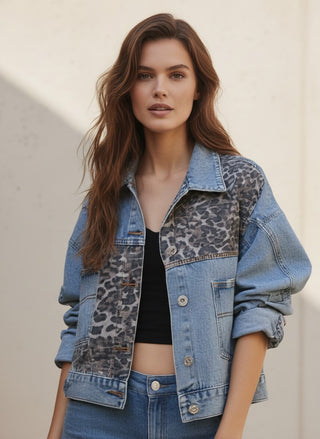 Denim & Leopard Jacket
