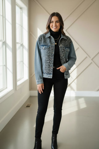 Denim & Leopard Jacket