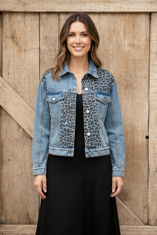 Denim & Leopard Jacket