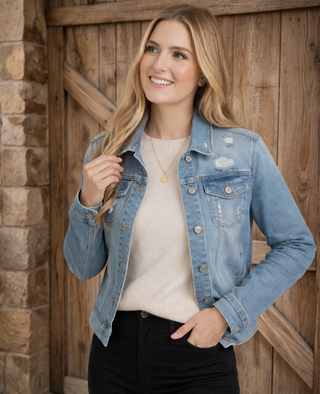 Distressed Denim Jacket